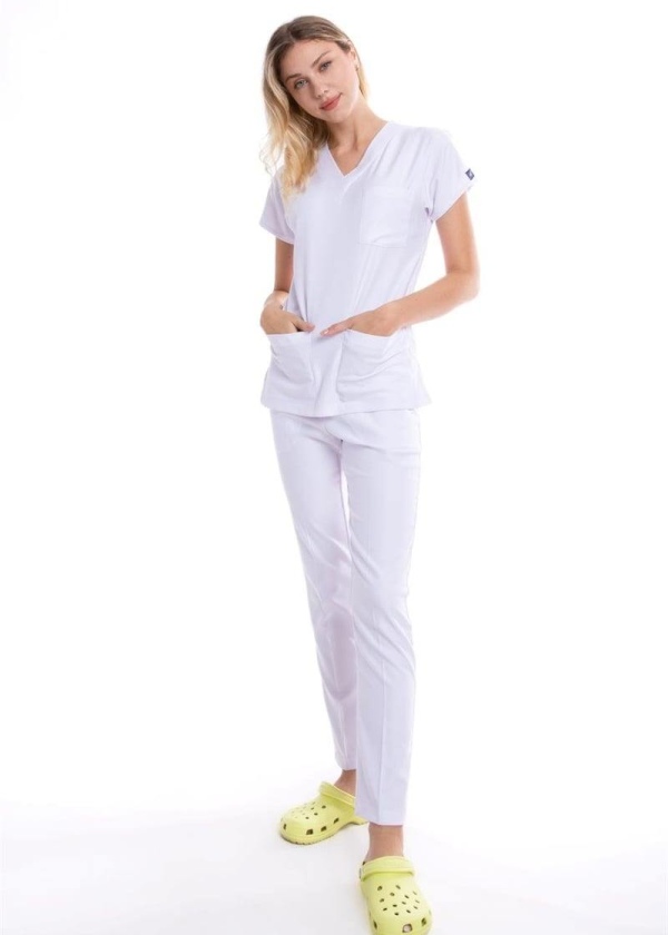 BEYAZ CORE-FLEX KADIN CERRAHİ TAKIM