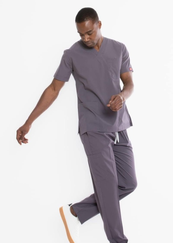 PUSLU GRİ U-FLEX ERKEK SCRUBS TAKIM