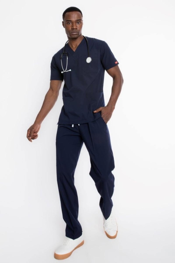 LACİVERT U-FLEX ERKEK SCRUBS TAKIM