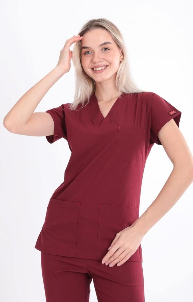 BORDO U-FLEX KADIN LİKRALI TEK ÜST