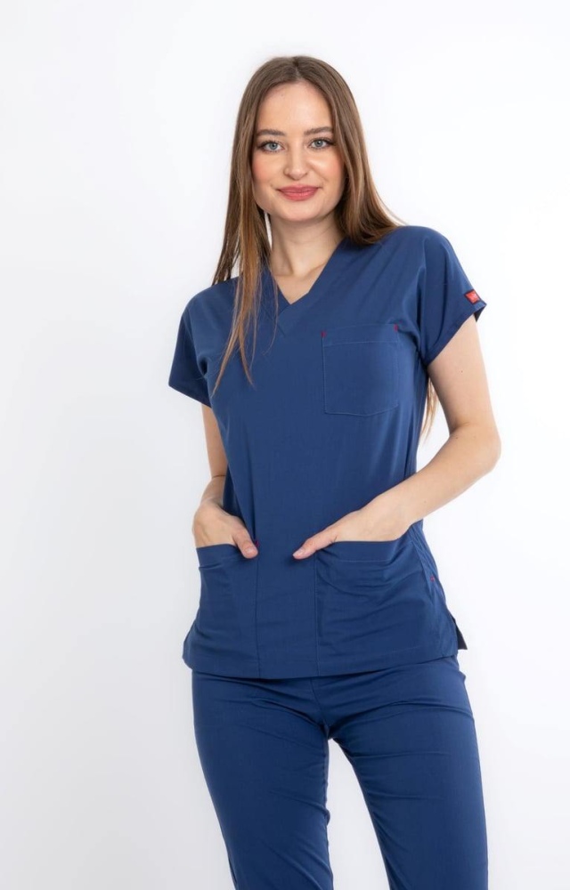 FIRTINA MAVİ U-FLEX KADIN LİKRALI TEK ÜST