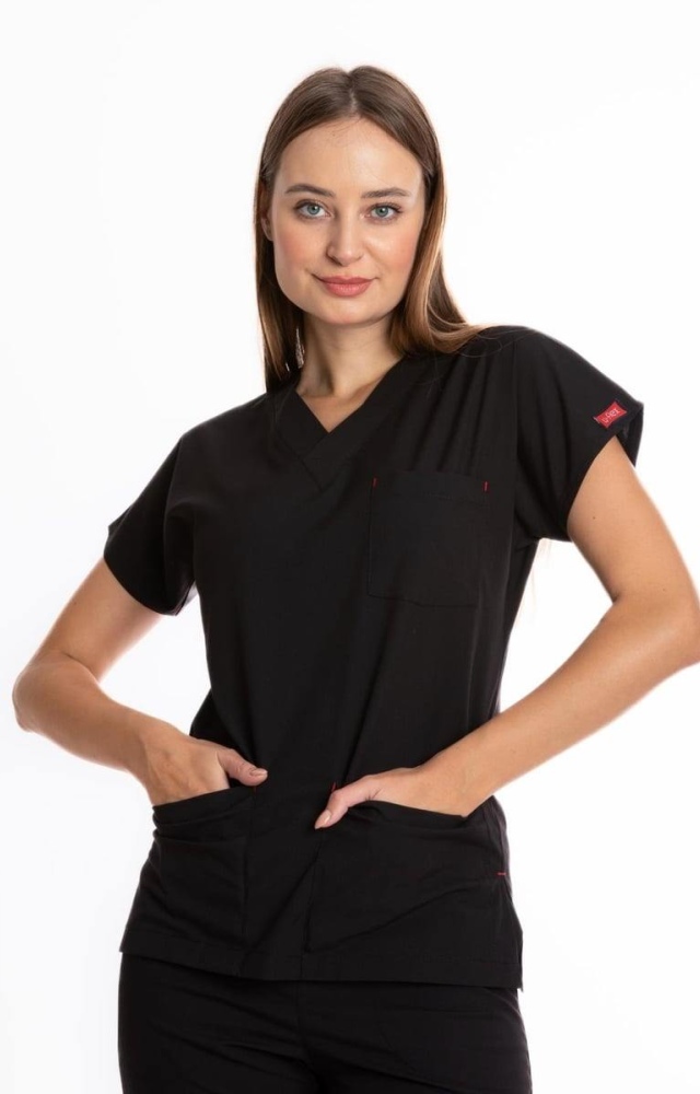 SİYAH U-FLEX KADIN LİKRALI TEK ÜST