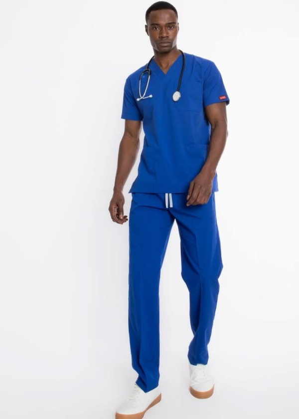 ÇİVİT MAVİ U-FLEX ERKEK SCRUBS TAKIM