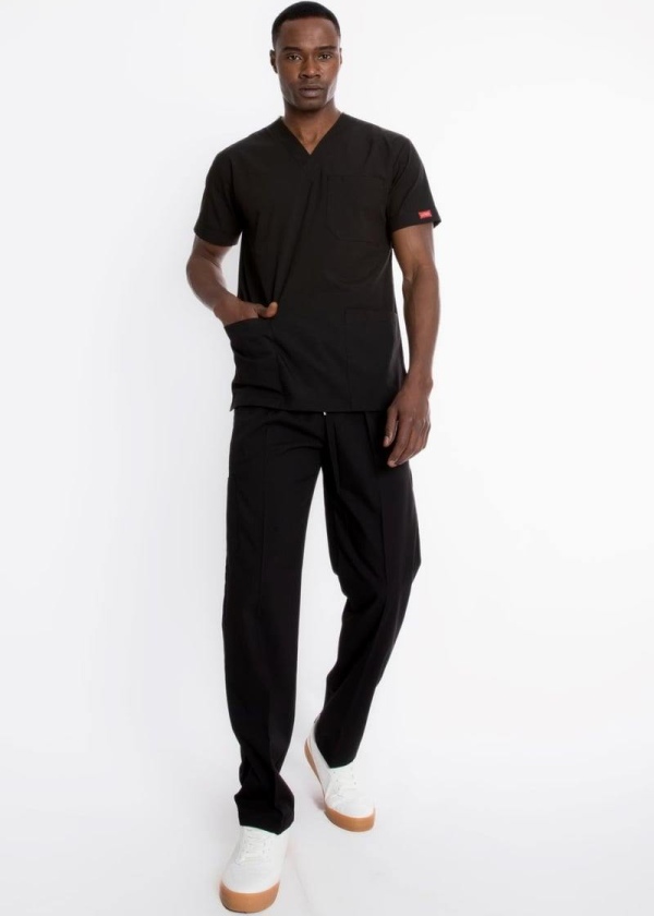 SİYAH U-FLEX ERKEK SCRUBS TAKIM