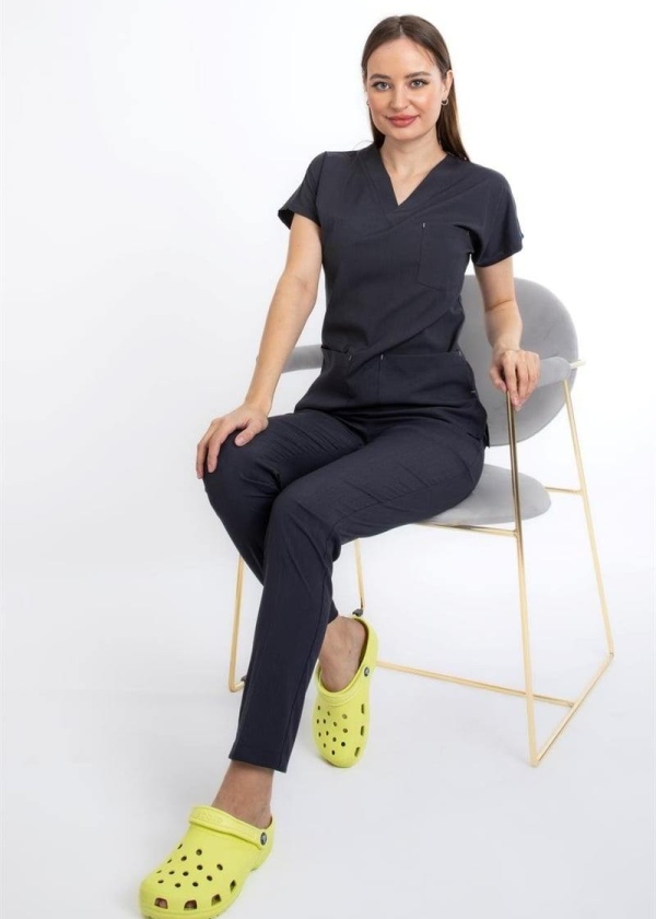 ANTRASİT GRİ CORE-FLEX KADIN CERRAHİ TAKIM