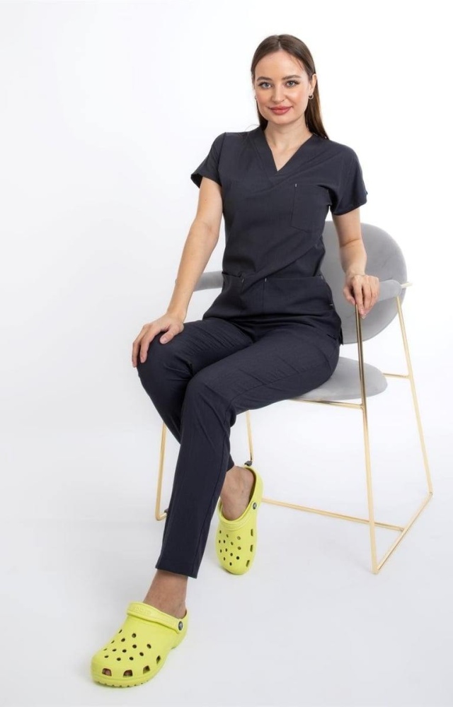 ANTRASİT GRİ CORE-FLEX KADIN CERRAHİ TAKIM