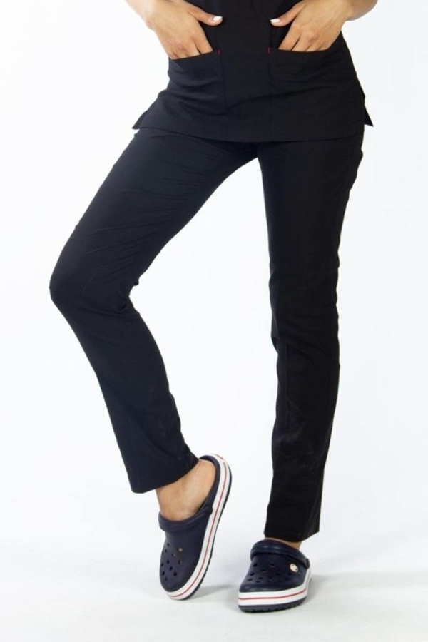 SİYAH U-FLEX LİKRALI KADIN PANTOLON (İNCE KUMAŞ)