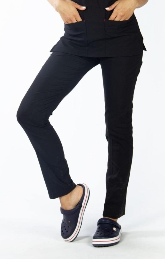 SİYAH U-FLEX LİKRALI KADIN PANTOLON (İNCE KUMAŞ)