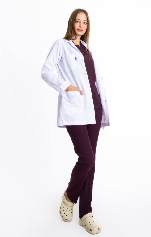 TUNİK BOY, UZUN KOL, KLASİK YAKA, KADIN DOKTOR ÖNLÜĞÜ
