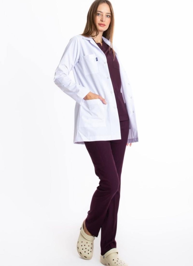 TUNİK BOY, UZUN KOL, KLASİK YAKA, KADIN DOKTOR ÖNLÜĞÜ